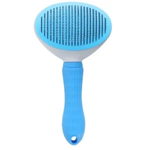 Pet Dog Brush Cat Comb Self Cleaning Pet Hair Remover Brush For Dogs Cats Grooming Tools Pets Dematting Comb Dogs Accessories – Color : Blue